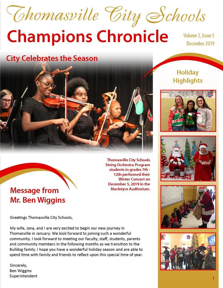 December 2019 Champions Chronicle