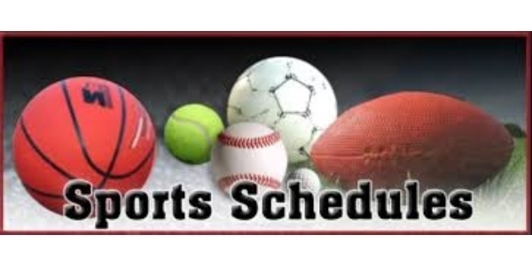 Athletic Schedule for the Remainder of 2019