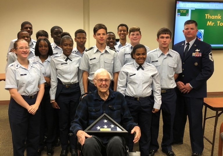 THS AFROTC Honors Local Veteran