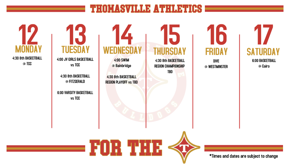 Athletics Schedule