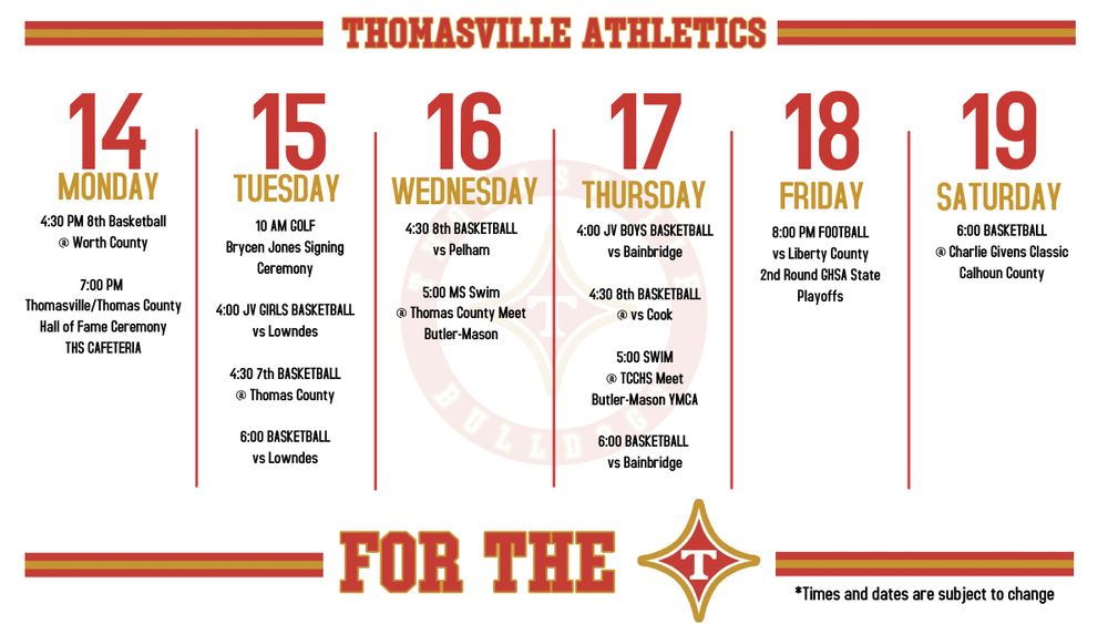 Athletics Schedule