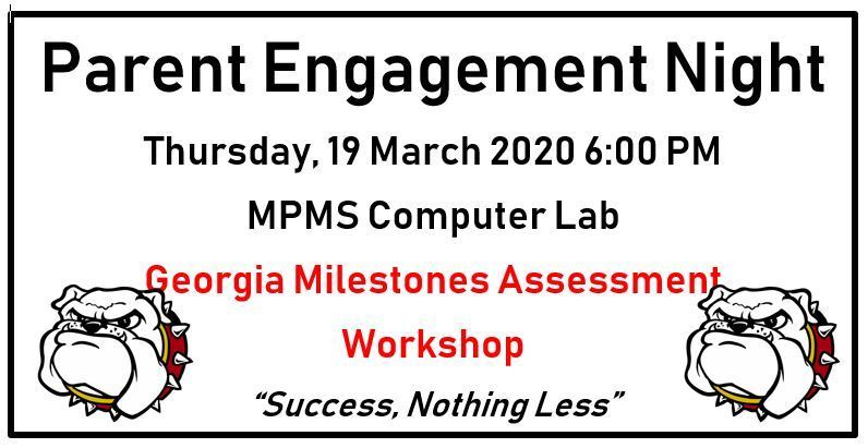 MPMS Parent Engagement Night - Thursday March 19th - 6:00 PM