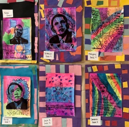 Ms. Groover's Art classes studied Black History.
