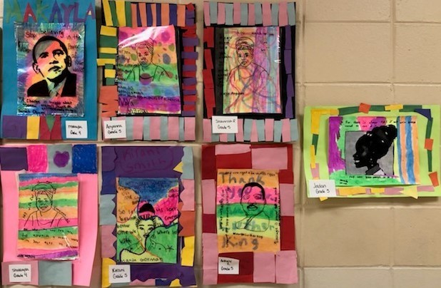 Ms. Groover's Art classes studied Black History.