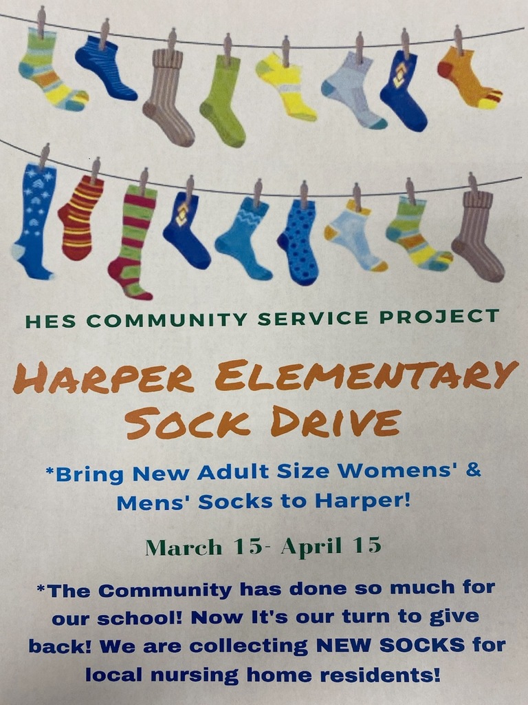 Harper Elementary Sock Drive for the Community