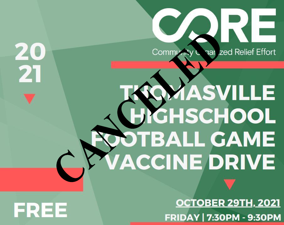 Vaccine Drive Canceled